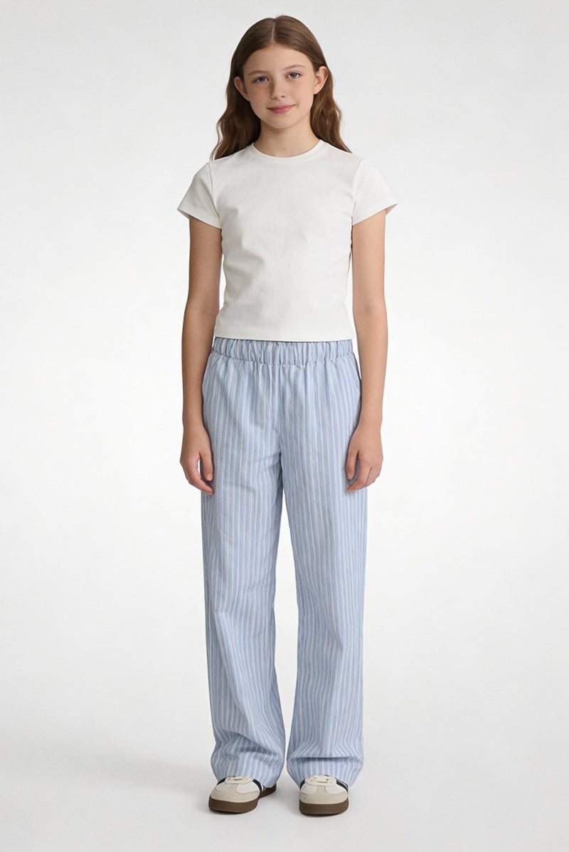 guppy Kids Girl Stripe Straight Leg Pants, Multicolor - Image 1